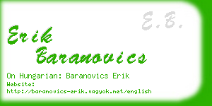 erik baranovics business card